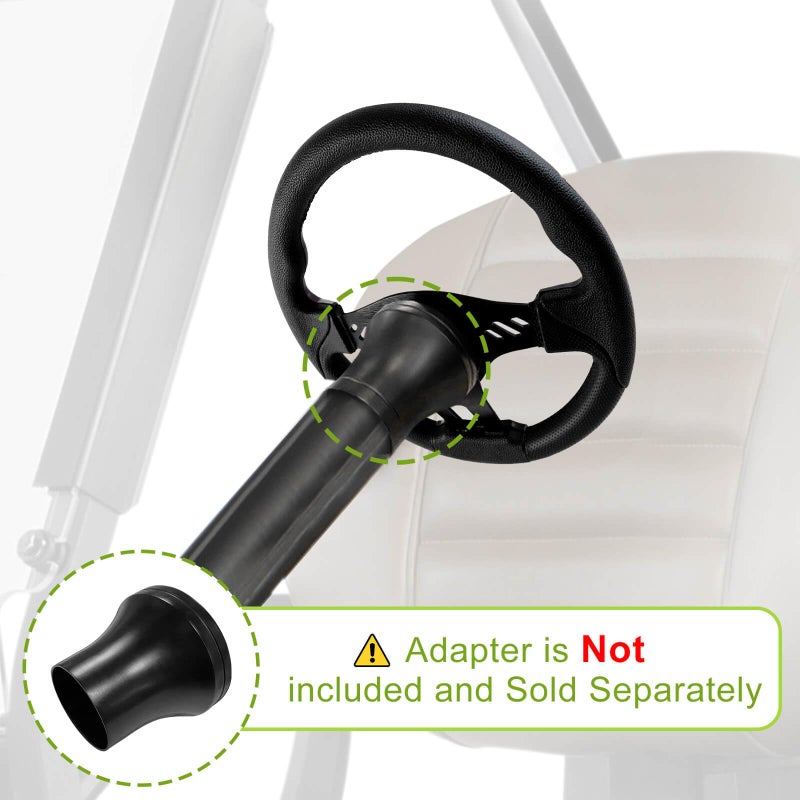 MOSNAI Golf Cart EZGO Steering Wheel, Fit EZGO TXT RXV, Club Car DS Precedent Tempo, Yamaha G2-G29 Most Golf Cart, Universal Golf Cart Steering Wheel, Ergonomic Design, PVC Material - Image 3